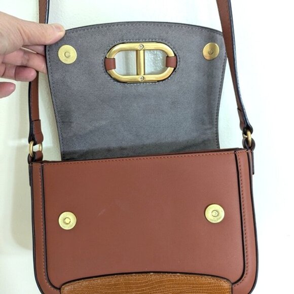 Like New Vince Camuto Renly Leather Crossbody  9"L x 6 1/2"H x 3"D - Picture 3 of 11